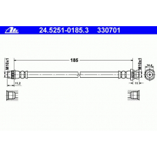 24.5251-0185.3 ATE Тормозной шланг
