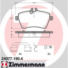 24077.190.4 ZIMMERMANN Комплект тормозных колодок, дисковый тормоз