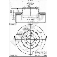 BS 7826 BRECO Тормозной диск