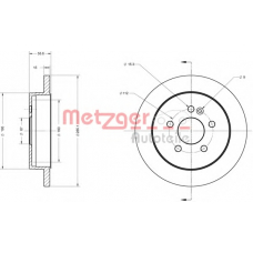 6110491 METZGER Тормозной диск