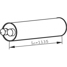 21394 DINEX Средний глушитель выхлопных газов