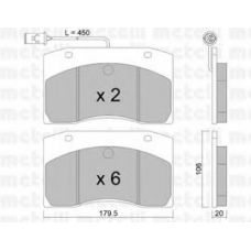 22-0649-0 METELLI Комплект тормозных колодок, дисковый тормоз