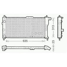 DRM20034 DENSO Радиатор, охлаждение двигателя