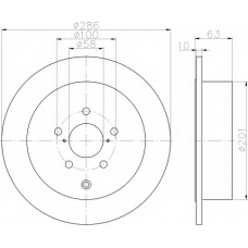 8DD 355 116-421 HELLA Тормозной диск