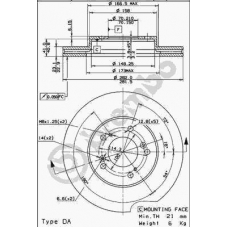 09.6893.14 BREMBO Тормозной диск