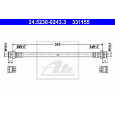24.5230-0243.3 ATE Тормозной шланг