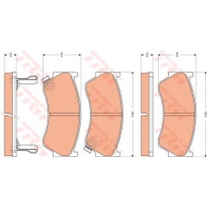 GDB7578 TRW Комплект тормозных колодок, дисковый тормоз