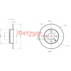 6110390 METZGER Тормозной диск