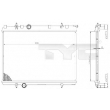 726-0009 TYC Радиатор, охлаждение двигателя