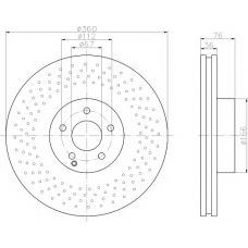 MDC1667 MINTEX Тормозной диск