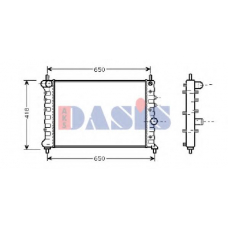 300003N AKS DASIS Радиатор, охлаждение двигателя