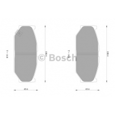 0 986 AB1 087 BOSCH Комплект тормозных колодок, дисковый тормоз