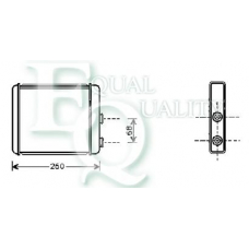 RR0052 EQUAL QUALITY Теплообменник, отопление салона