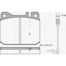 8110 23222 TRIDON Brake pads - front