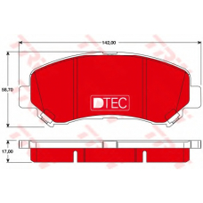 GDB3467DTE TRW Комплект тормозных колодок, дисковый тормоз