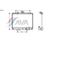 MT2167 AVA Радиатор, охлаждение двигателя