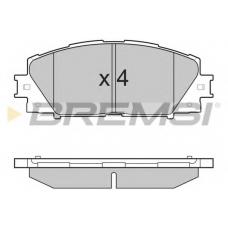 BP3249 BREMSI Комплект тормозных колодок, дисковый тормоз