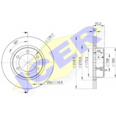 78BD5210-2 ICER Тормозной диск