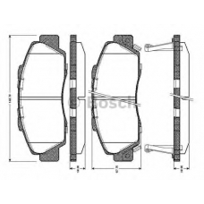 0 986 TB2 649 BOSCH Комплект тормозных колодок, дисковый тормоз