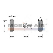 8100D022 VAN WEZEL Осушитель, кондиционер