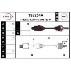 T98254A EAI Приводной вал