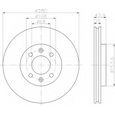 8DD 355 102-411 HELLA Тормозной диск