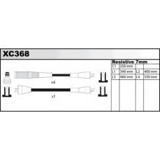 XC368 QUINTON HAZELL Комплект проводов зажигания