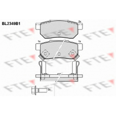 BL2349B1 FTE Комплект тормозных колодок, дисковый тормоз