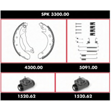 SPK 3300.00 WOKING Комплект тормозов, барабанный тормозной механизм