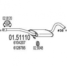 01.51110 MTS Средний глушитель выхлопных газов