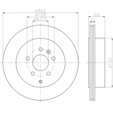 8DD 355 122-932 HELLA PAGID Тормозной диск