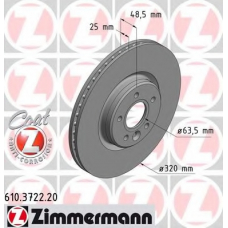 610.3722.20 ZIMMERMANN Тормозной диск