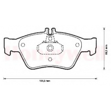 571877B BENDIX Комплект тормозных колодок, дисковый тормоз