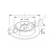 722 452 TOPRAN Тормозной диск