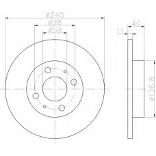 8DD 355 103-151 HELLA Тормозной диск