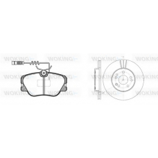 80893.00 WOKING Комплект тормозов, дисковый тормозной механизм
