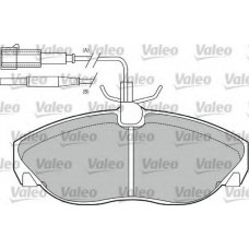 598070 VALEO Комплект тормозных колодок, дисковый тормоз