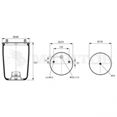 MLF8045 MERITOR Кожух пневматической рессоры