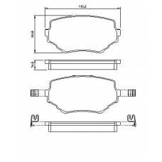 0 986 424 669 BOSCH Комплект тормозных колодок, дисковый тормоз