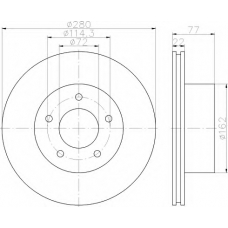 8DD 355 115-901 HELLA Тормозной диск