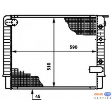 8MK 376 720-711 HELLA Радиатор, охлаждение двигателя