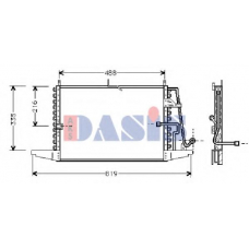 092080N AKS DASIS Конденсатор, кондиционер