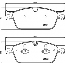 8DB 355 020-841 HELLA PAGID Комплект тормозных колодок, дисковый тормоз