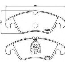 P 24 161 BREMBO Комплект тормозных колодок, дисковый тормоз