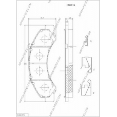 I360U16 NPS Комплект тормозных колодок, дисковый тормоз