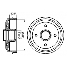 0 986 477 095 BOSCH Тормозной барабан