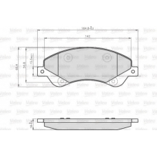 872818 VALEO Комплект тормозных колодок, дисковый тормоз