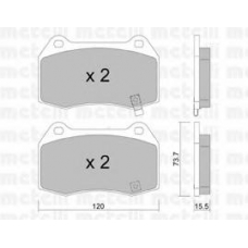 22-0738-0 METELLI Комплект тормозных колодок, дисковый тормоз