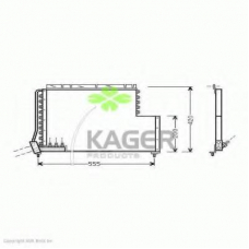 94-5378 KAGER Конденсатор, кондиционер