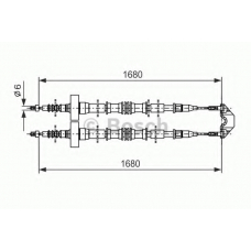 1 987 477 528 BOSCH Трос, стояночная тормозная система